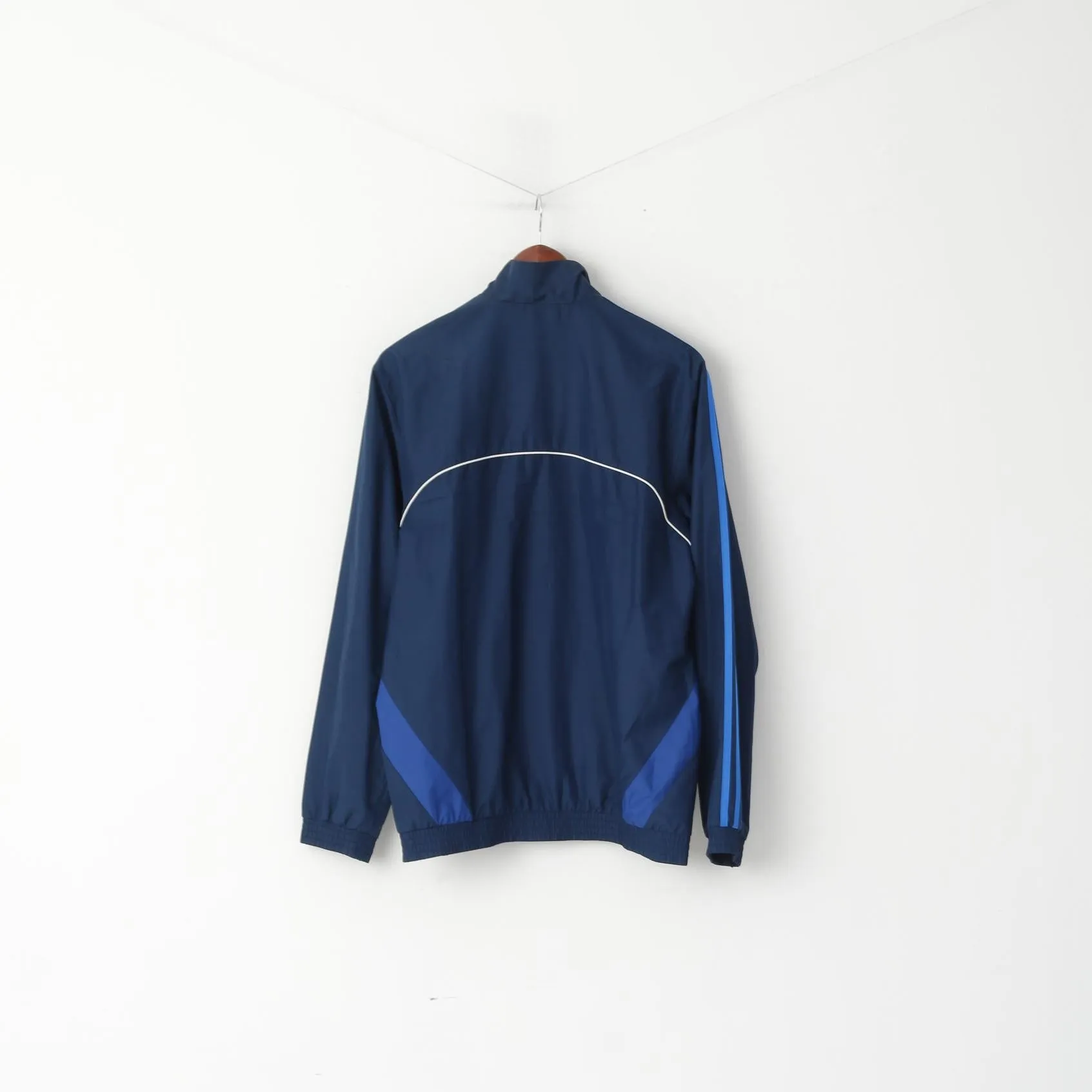 Adidas Men 38/40 M Jacket Navy Training Activewear Bomber Zip Up Top