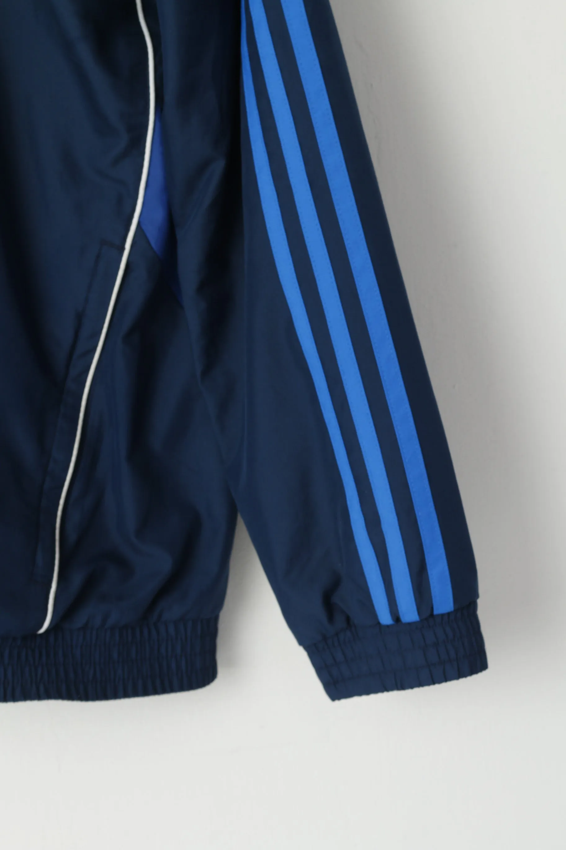 Adidas Men 38/40 M Jacket Navy Training Activewear Bomber Zip Up Top