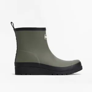 Barbour PORTREE Womens Wedge Wellies Dusky Olive/Black