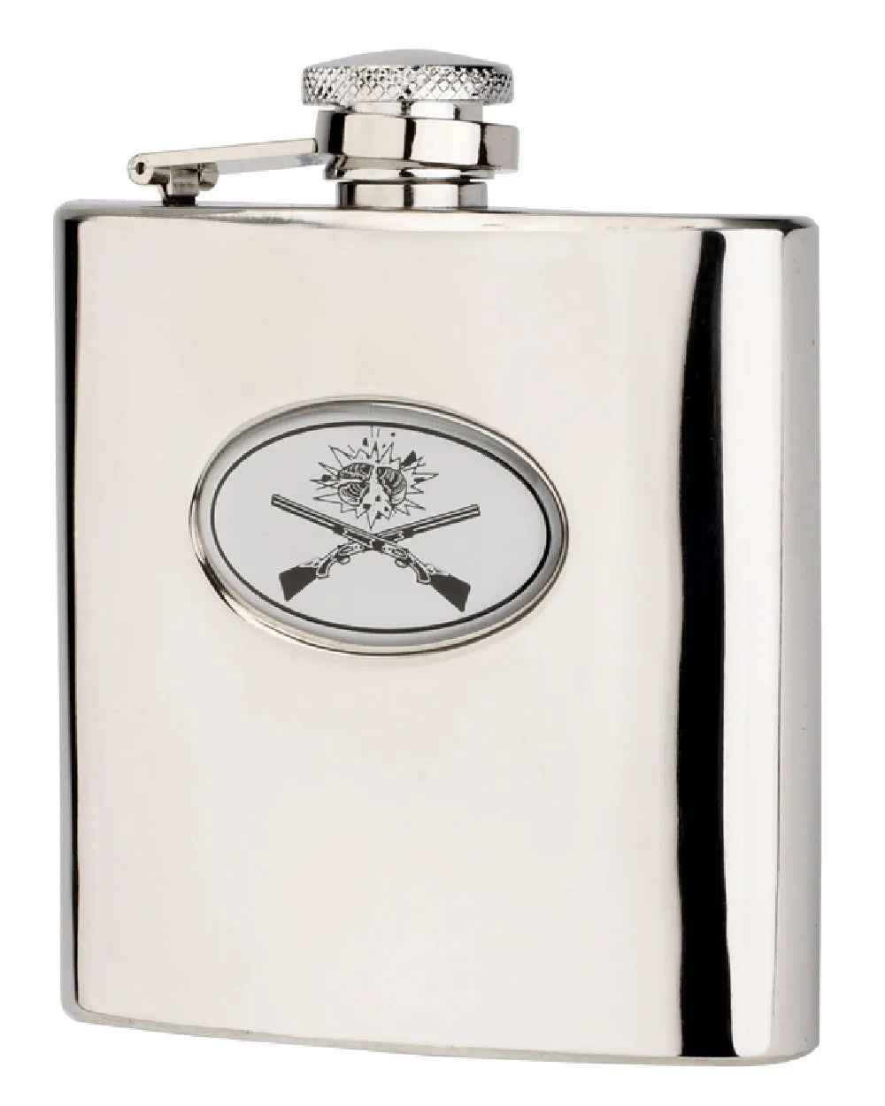 Bisley 6oz Crossed Guns Flask in Presentation Box
