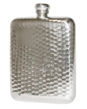 Bisley 6oz Hammered Pewter Flask