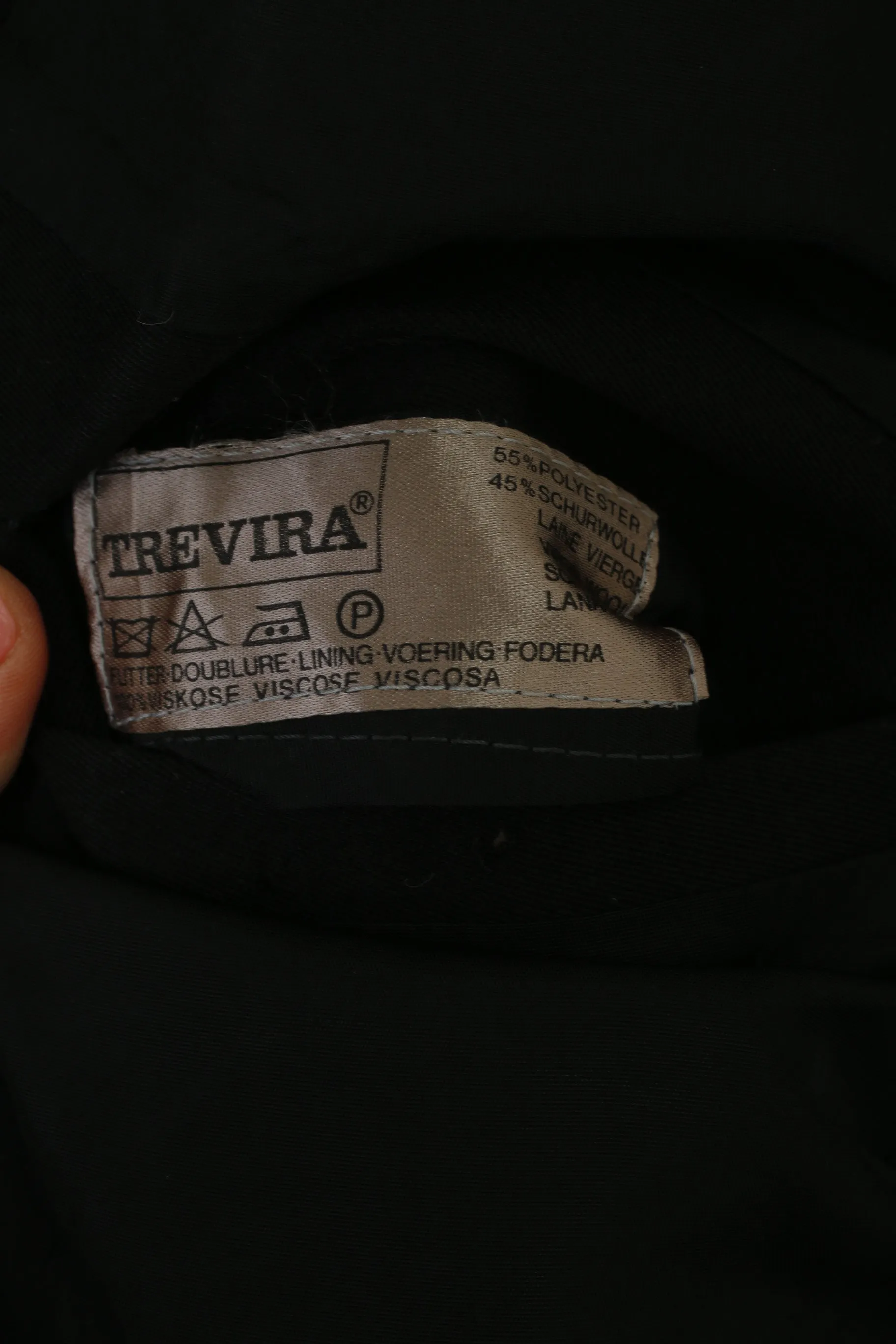 BOKER Herne Men 40 Blazer Black Wool Blend Vintage West Germany Jacket