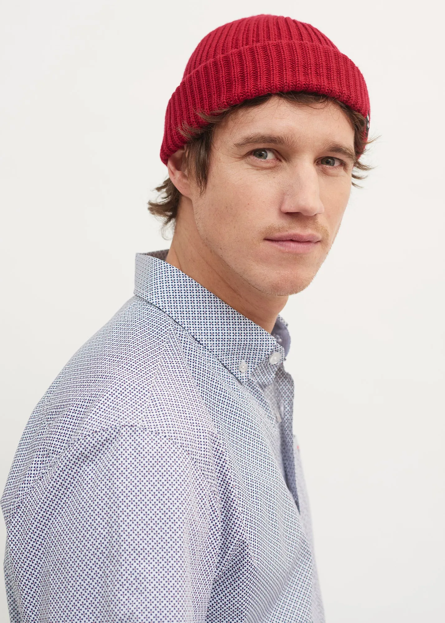 Bonnet marin Miki  revers - en maille de laine (PERSAN)