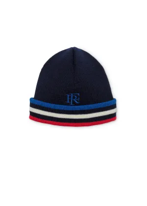 Bonnet tricolore en laine - SAINT JAMES x Elyse (MARINE)