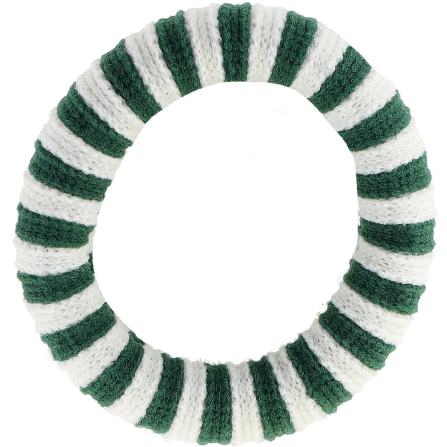 Bow's by Str Ea Hair Elastic - Bottle Green/Off-White Striped 6-pack