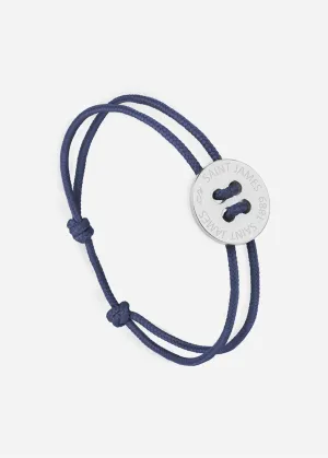 Bracelet lien Bouton - SAINT JAMES x Le Vent  la franaise (ARGENT/MARINE)
