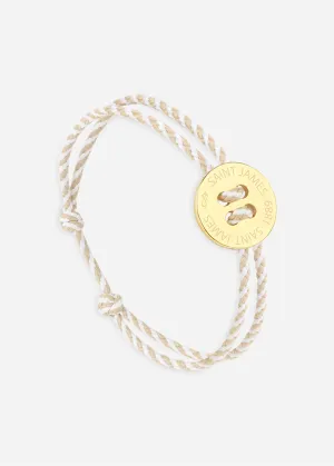Bracelet lien Bouton - SAINT JAMES x Le Vent  la franaise (OR/RAYE BLANC/BEIGE)