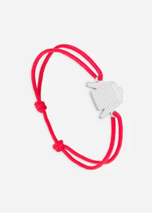 Bracelet lien Marinire - SAINT JAMES x Le Vent  la franaise (ARGENT/ROUGE)