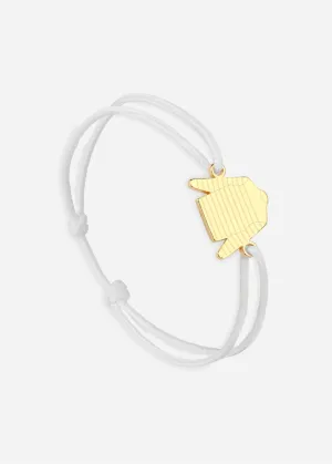 Bracelet lien Marinire - SAINT JAMES x Le Vent  la franaise (OR/BLANC)