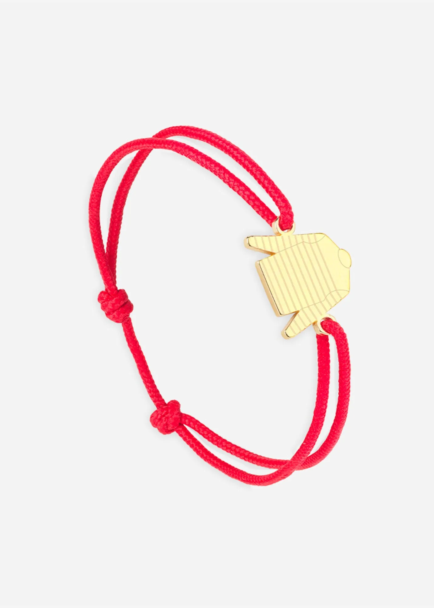 Bracelet lien Marinire - SAINT JAMES x Le Vent  la franaise (OR/ROUGE)