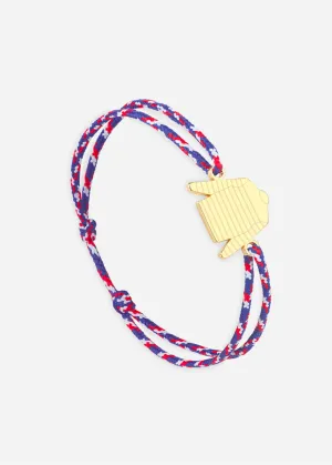Bracelet lien Marinire - SAINT JAMES x Le Vent  la franaise (OR/TRICOLORE)