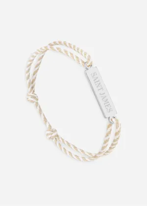 Bracelet lien SAINT JAMES - SAINT JAMES x Le Vent  la franaise (ARGENT/RAYE BLANC/BEIGE)