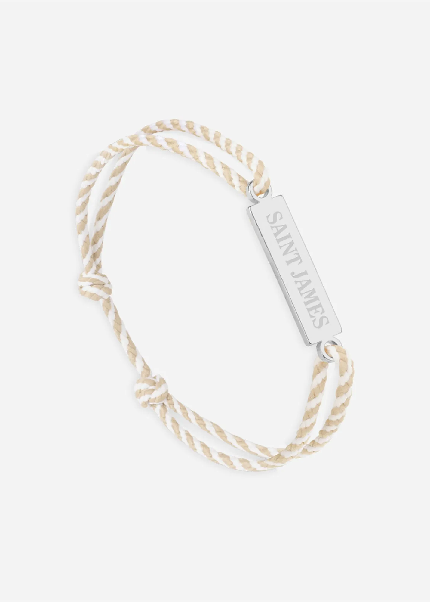 Bracelet lien SAINT JAMES - SAINT JAMES x Le Vent  la franaise (ARGENT/RAYE BLANC/BEIGE)