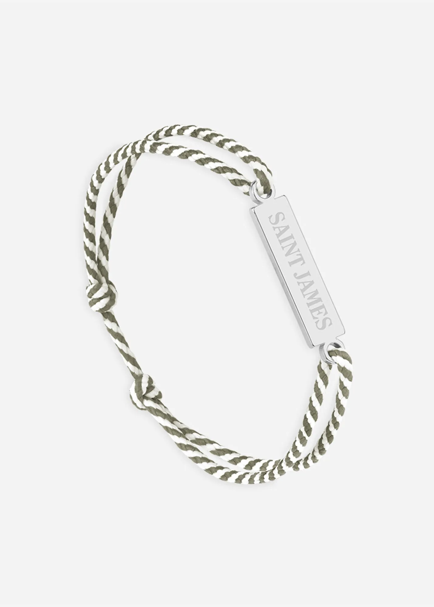 Bracelet lien SAINT JAMES - SAINT JAMES x Le Vent  la franaise (ARGENT/RAYE BLANC/KAKI)