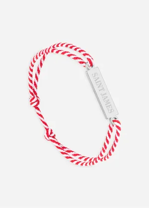 Bracelet lien SAINT JAMES - SAINT JAMES x Le Vent  la franaise (ARGENT/RAYE BLANC/ROUGE)