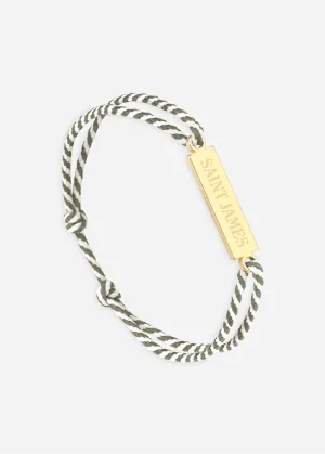 Bracelet lien SAINT JAMES - SAINT JAMES x Le Vent  la franaise (OR/RAYE BLANC/KAKI)