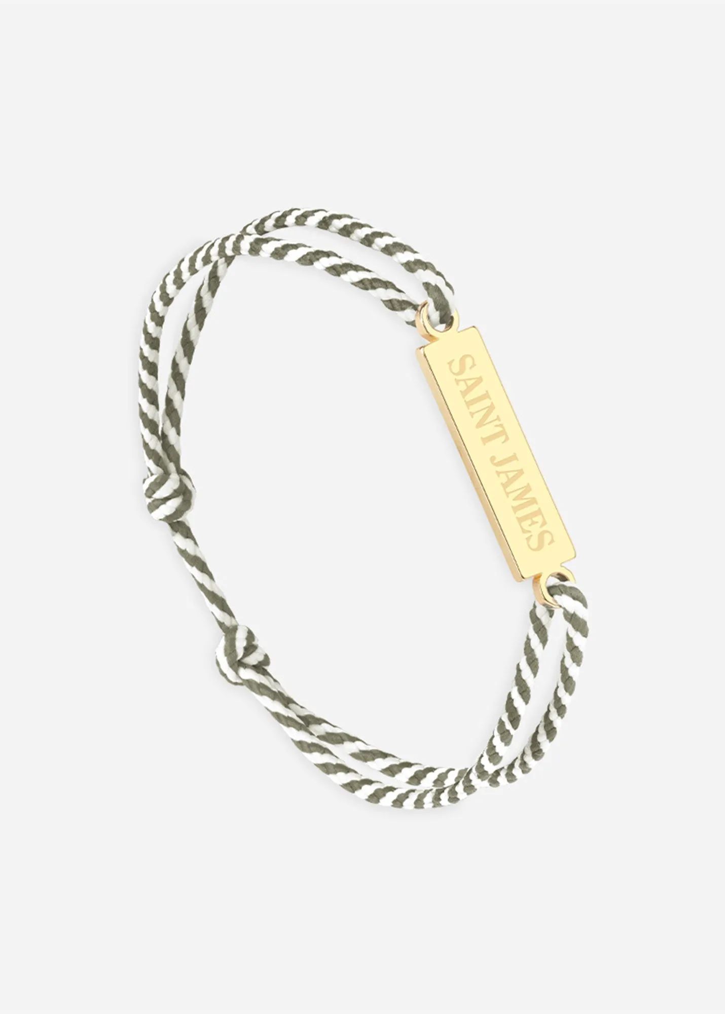 Bracelet lien SAINT JAMES - SAINT JAMES x Le Vent  la franaise (OR/RAYE BLANC/KAKI)