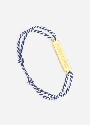Bracelet lien SAINT JAMES - SAINT JAMES x Le Vent  la franaise (OR/RAYE BLANC/MARINE)