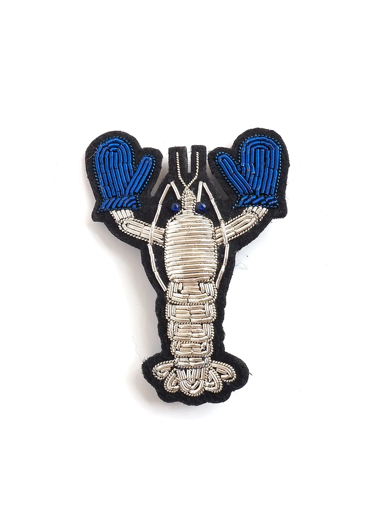 Broche brode Homard avec gants - SAINT JAMES x Macon & Lesquoy (BLANC/BLEU)