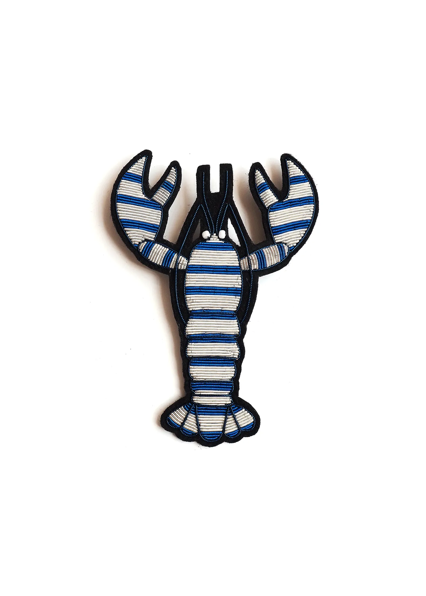 Broche brode Homard ray - SAINT JAMES x Macon & Lesquoy (BLEU/BLANC)