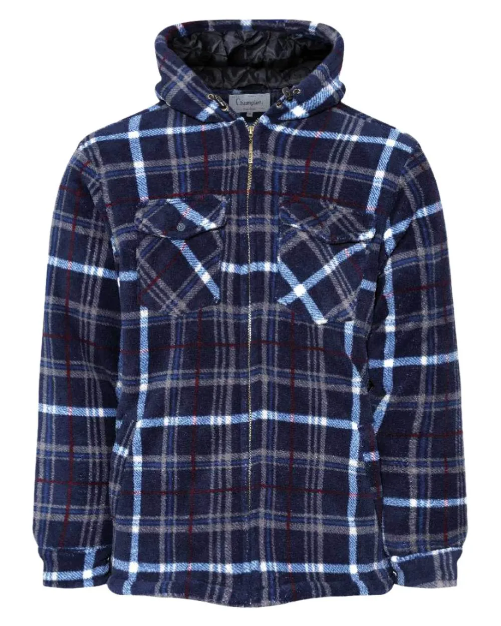 Champion Dumfries Mens Hooded Lumberjack Fleece Jacket