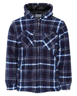 Champion Dumfries Mens Hooded Lumberjack Fleece Jacket