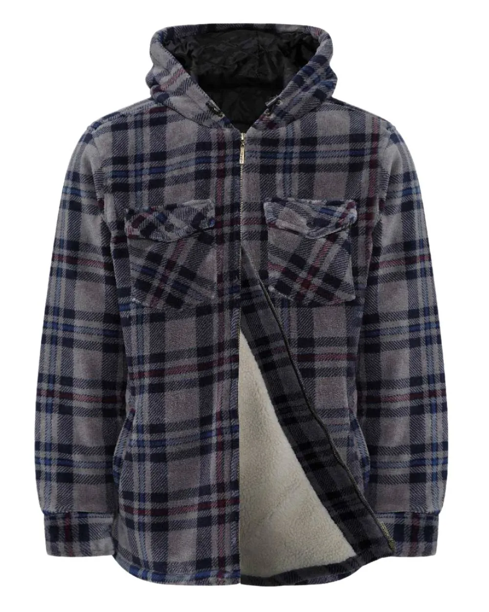 Champion Dumfries Mens Hooded Lumberjack Fleece Jacket