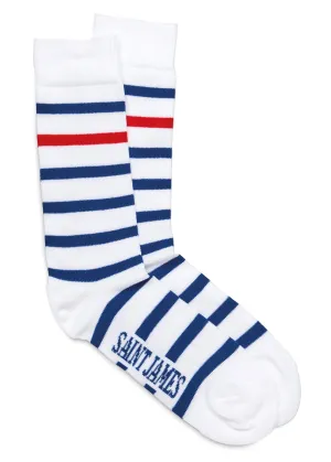 Chaussettes marinire Naval - en coton (BLANC/GITANE/TULIPE)