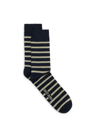 Chaussettes marinires - en jersey de coton (MARINE/AMANDIER)