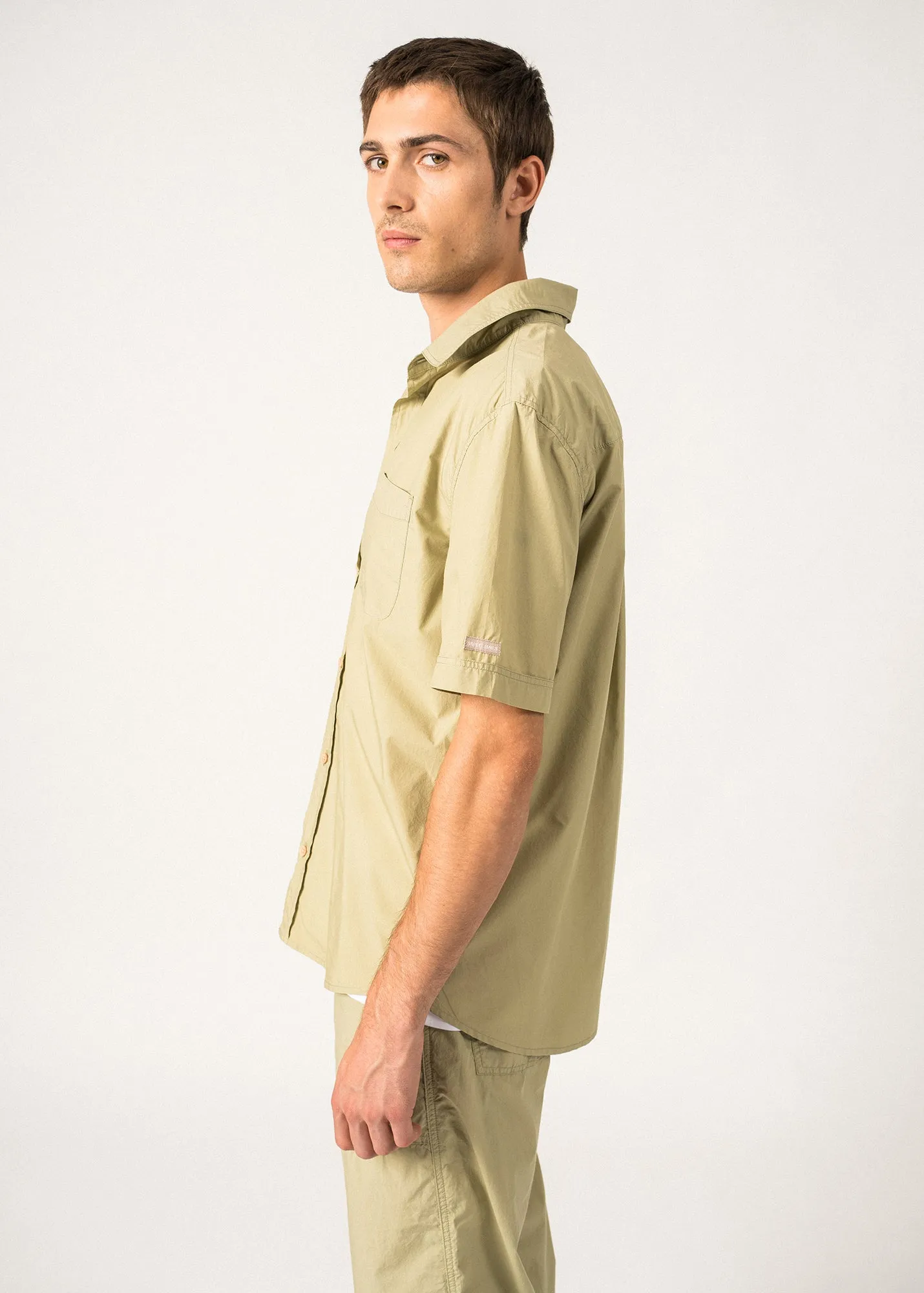 Chemise manches courtes Isaac - en coton (AMANDIER)