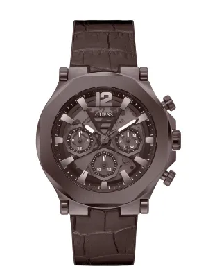 Chocolate Brown Silicone Watch Guess