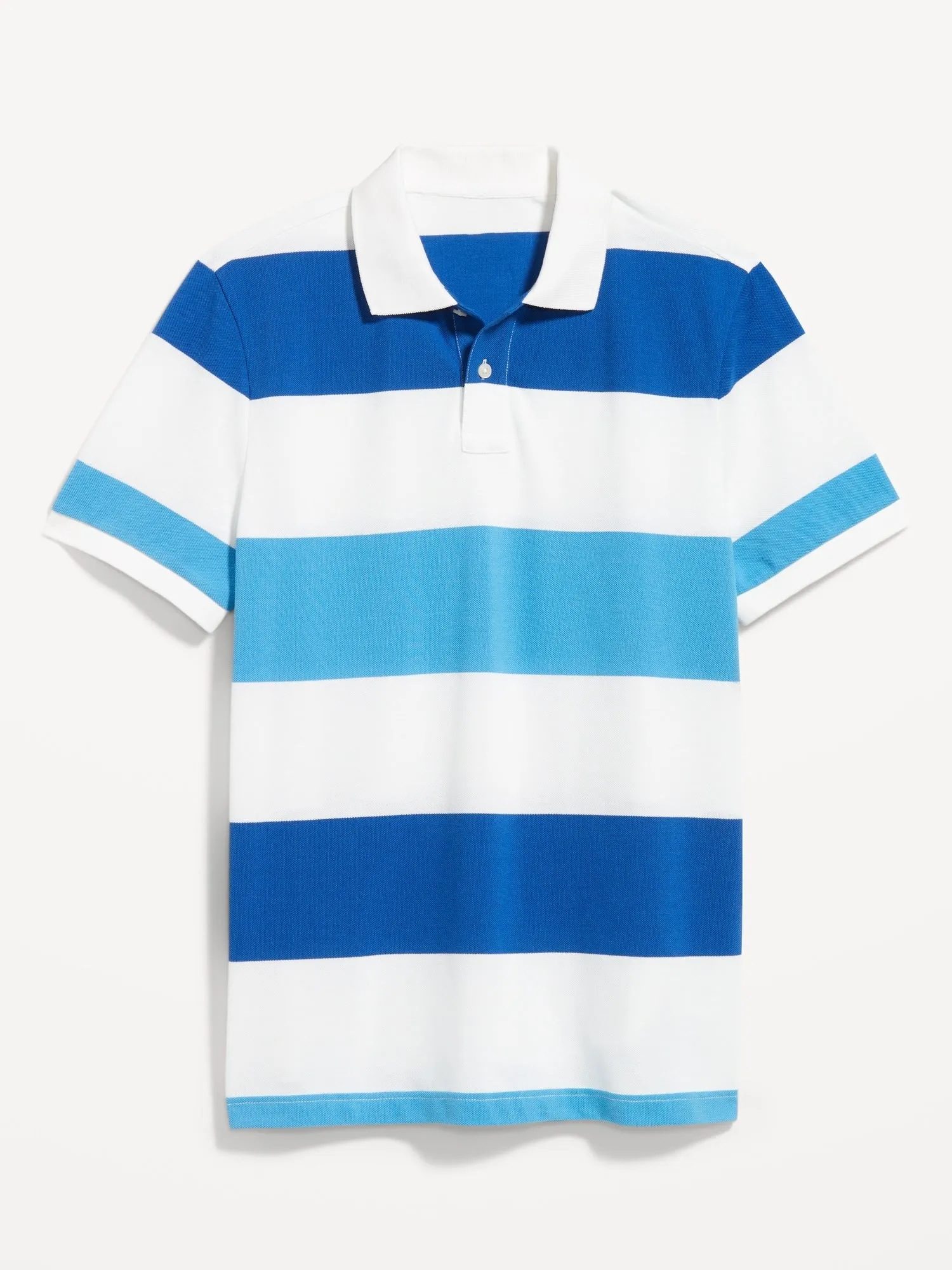 Classic Fit Striped Pique Polo