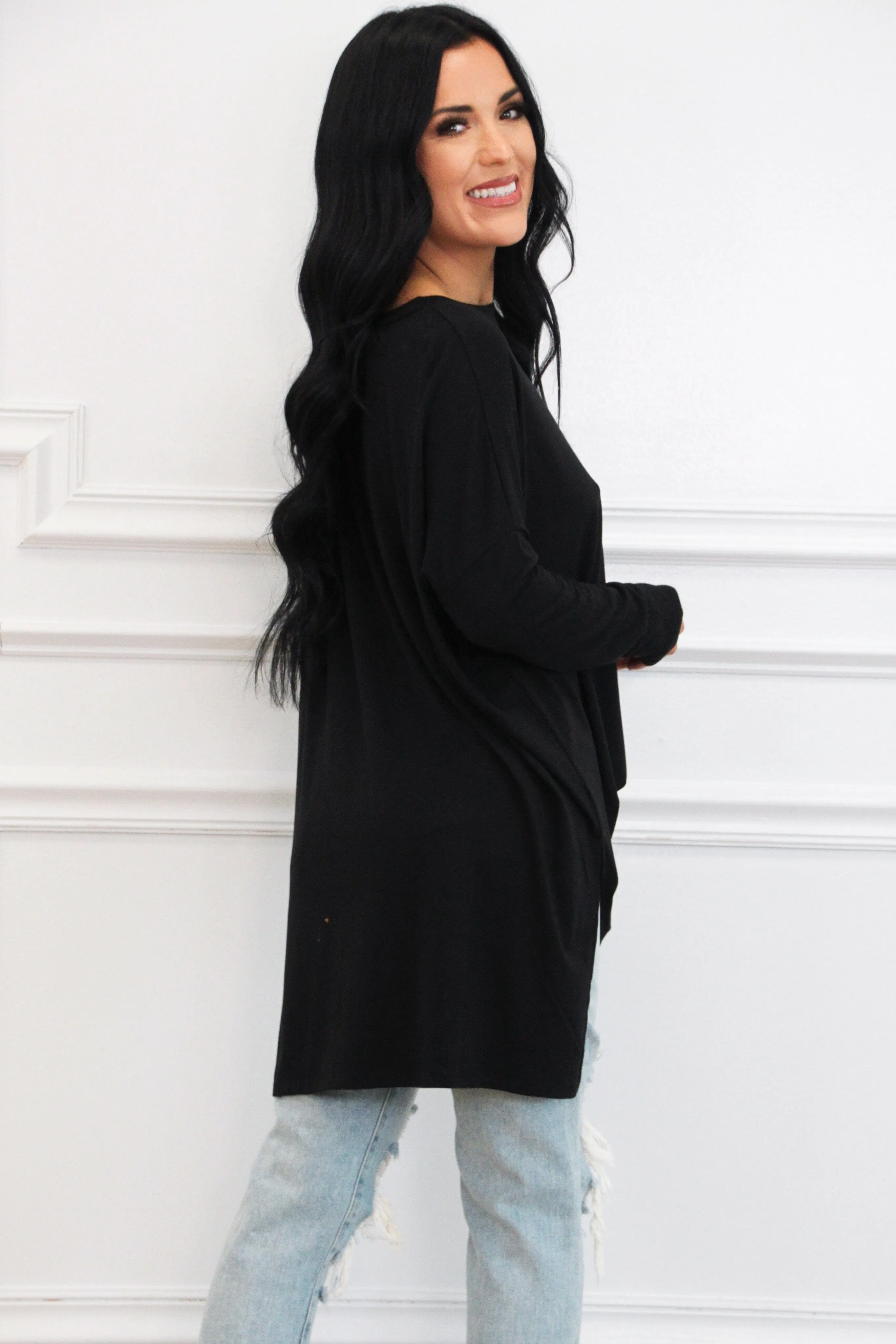 Closet Basic Oversized Soft Top: Black