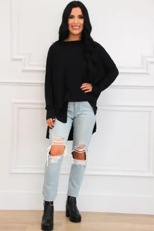 Closet Basic Oversized Soft Top: Black
