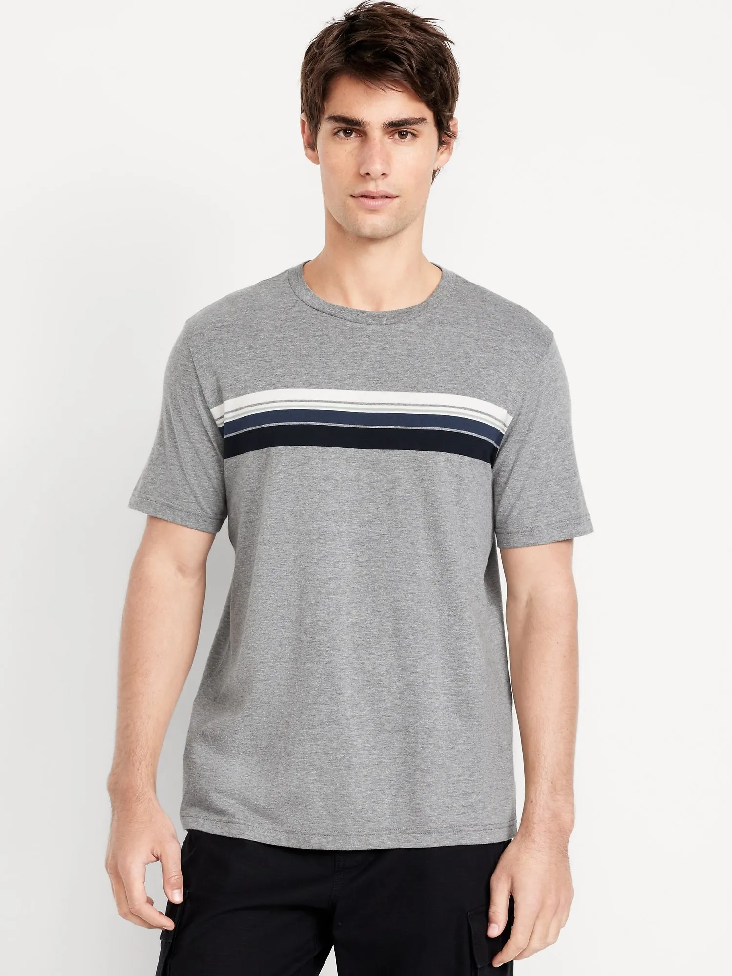 Crew-Neck Striped T-Shirt