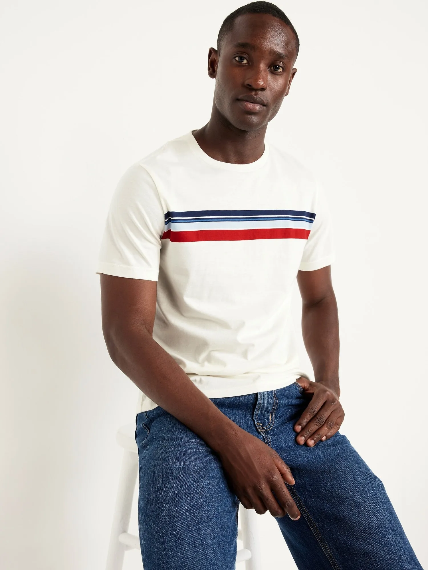 Crew-Neck Striped T-Shirt