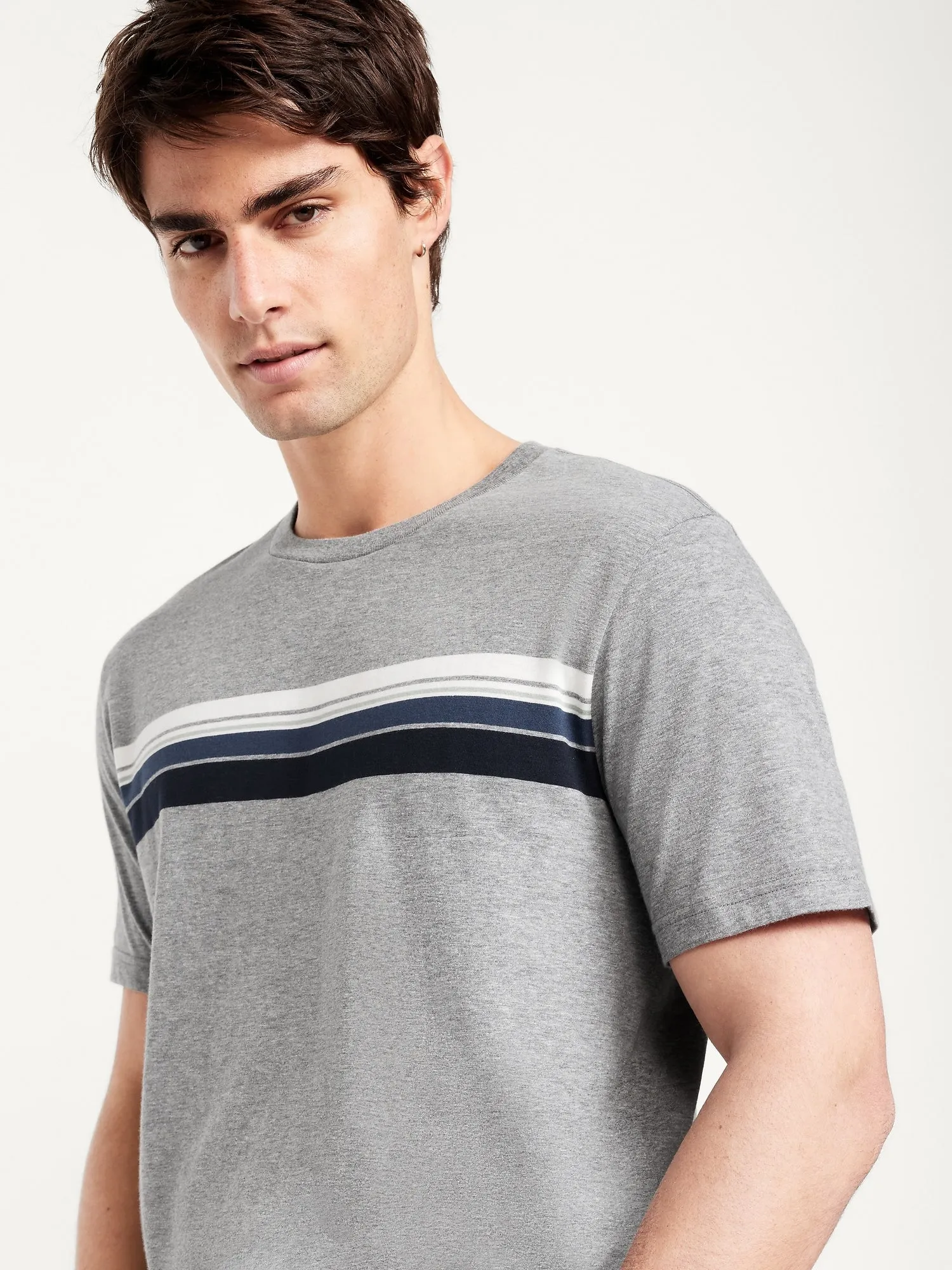 Crew-Neck Striped T-Shirt