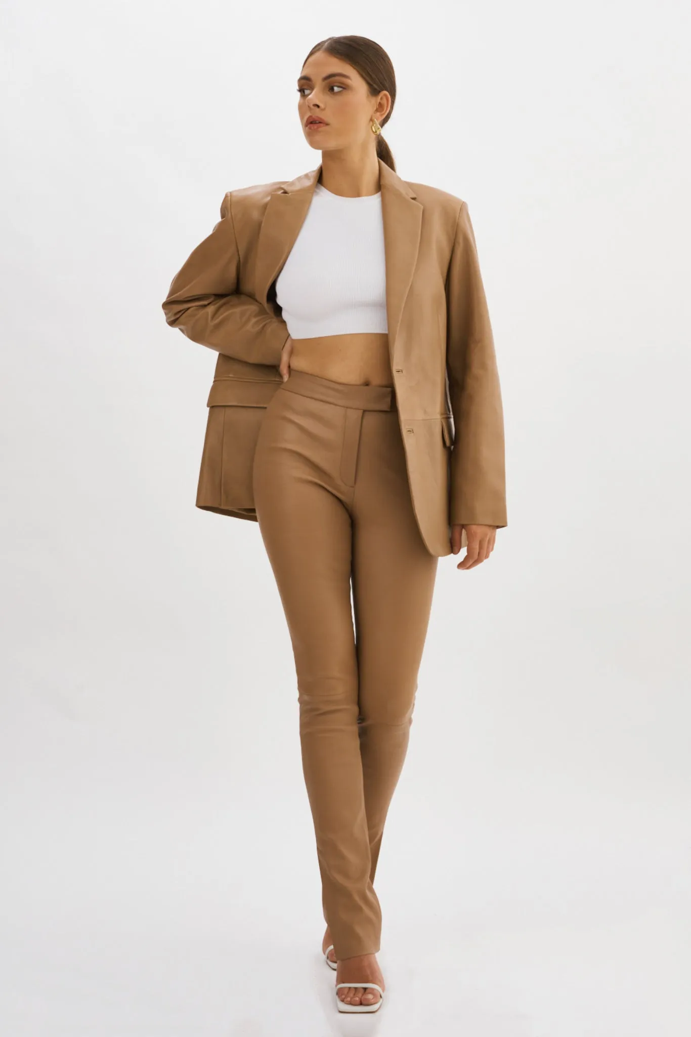 DAWN | Stretch Leather Pants