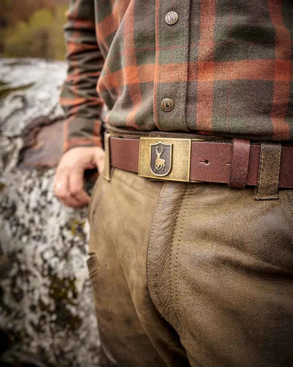 Deerhunter Deer Buckle Leather Belt