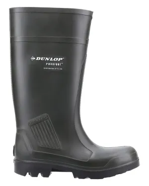 Dunlop Purofort Professional Full Safety Wellingtons - Green
