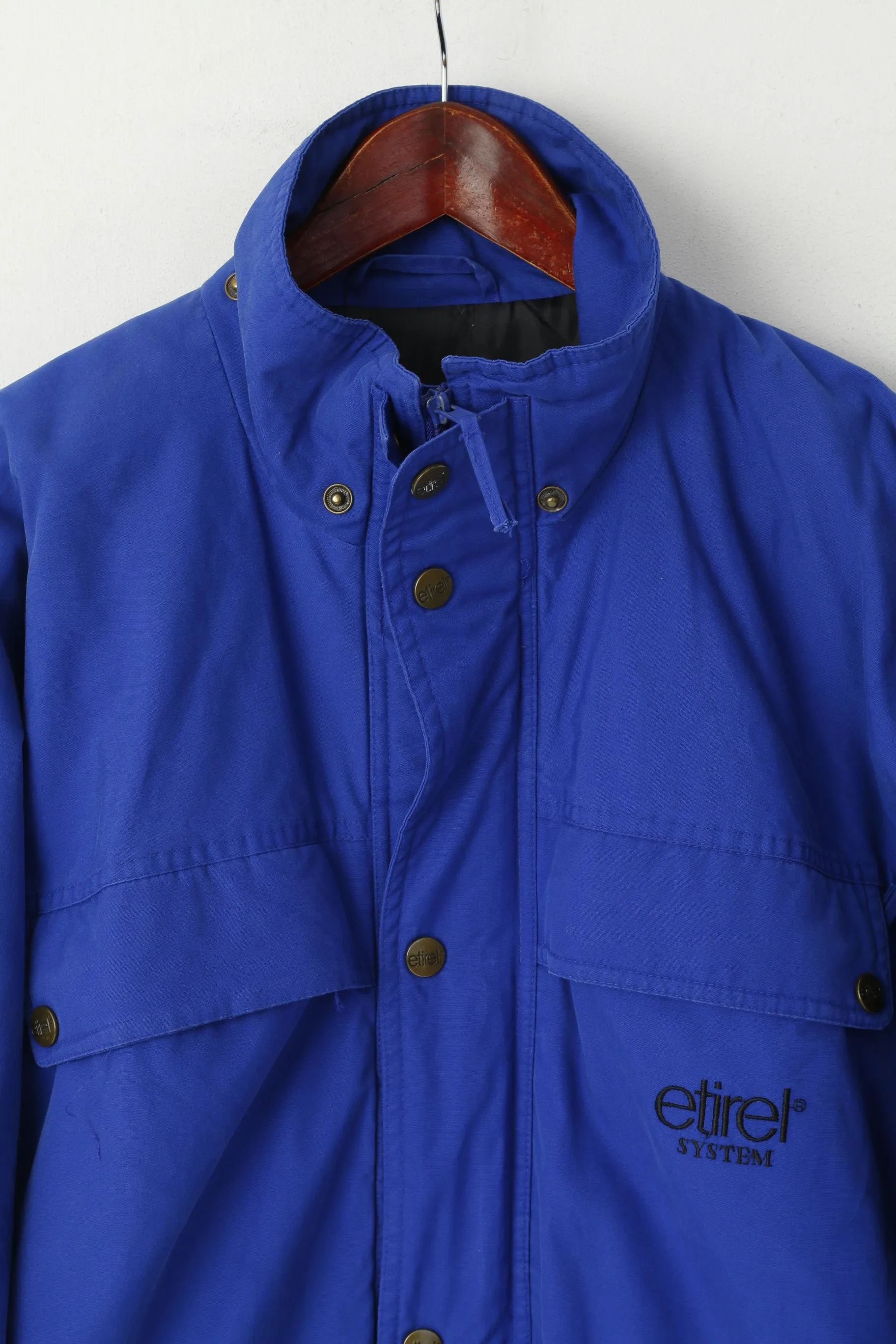 Etirel Le Style Sportif Men M Jacket Blue Cotton Padded Vintage Outdoor Parka