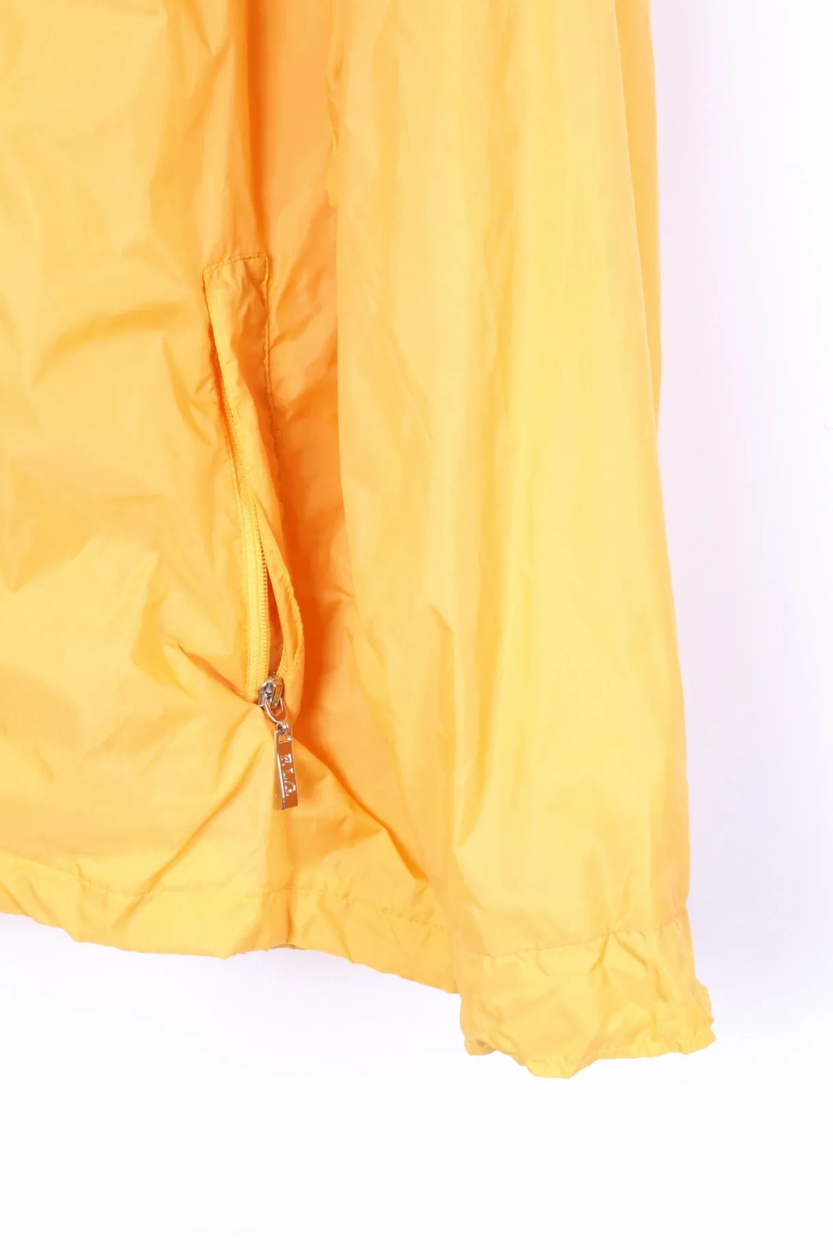 F.L.G. Members Boys 176 Lightweight Jacket Yellow Full Zipper Hooded Nylon Waterproof