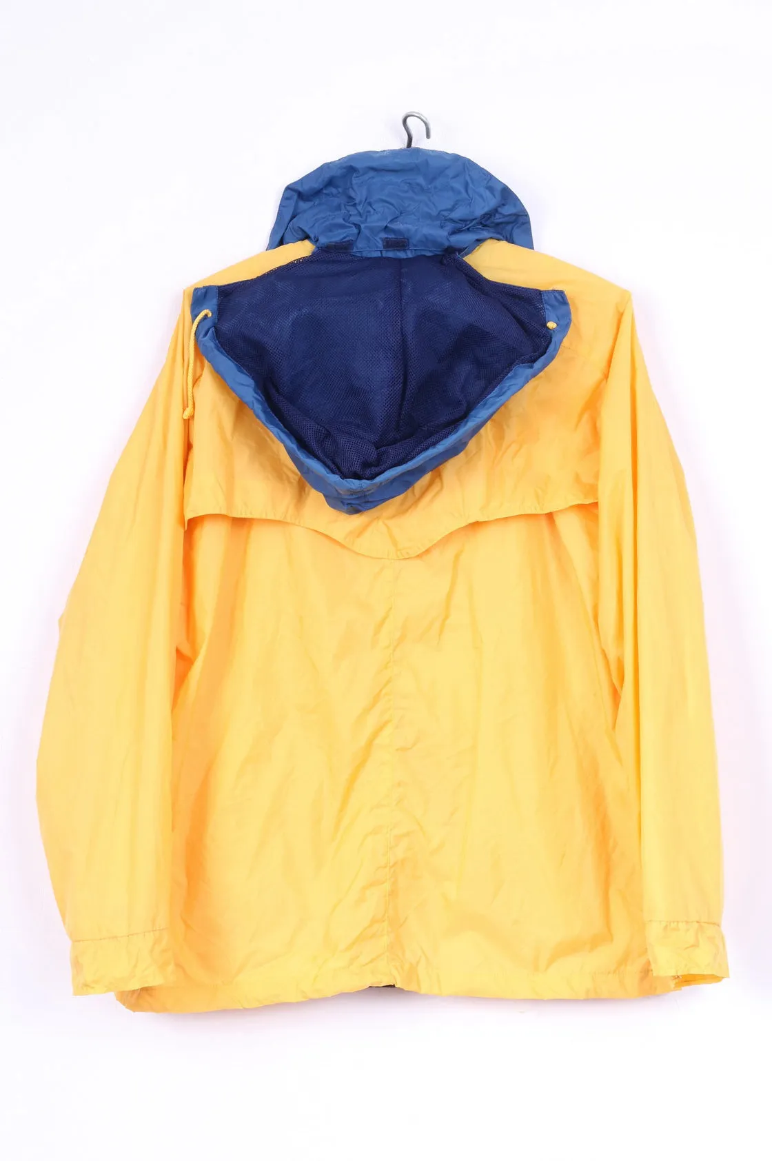 F.L.G. Members Boys 176 Lightweight Jacket Yellow Full Zipper Hooded Nylon Waterproof