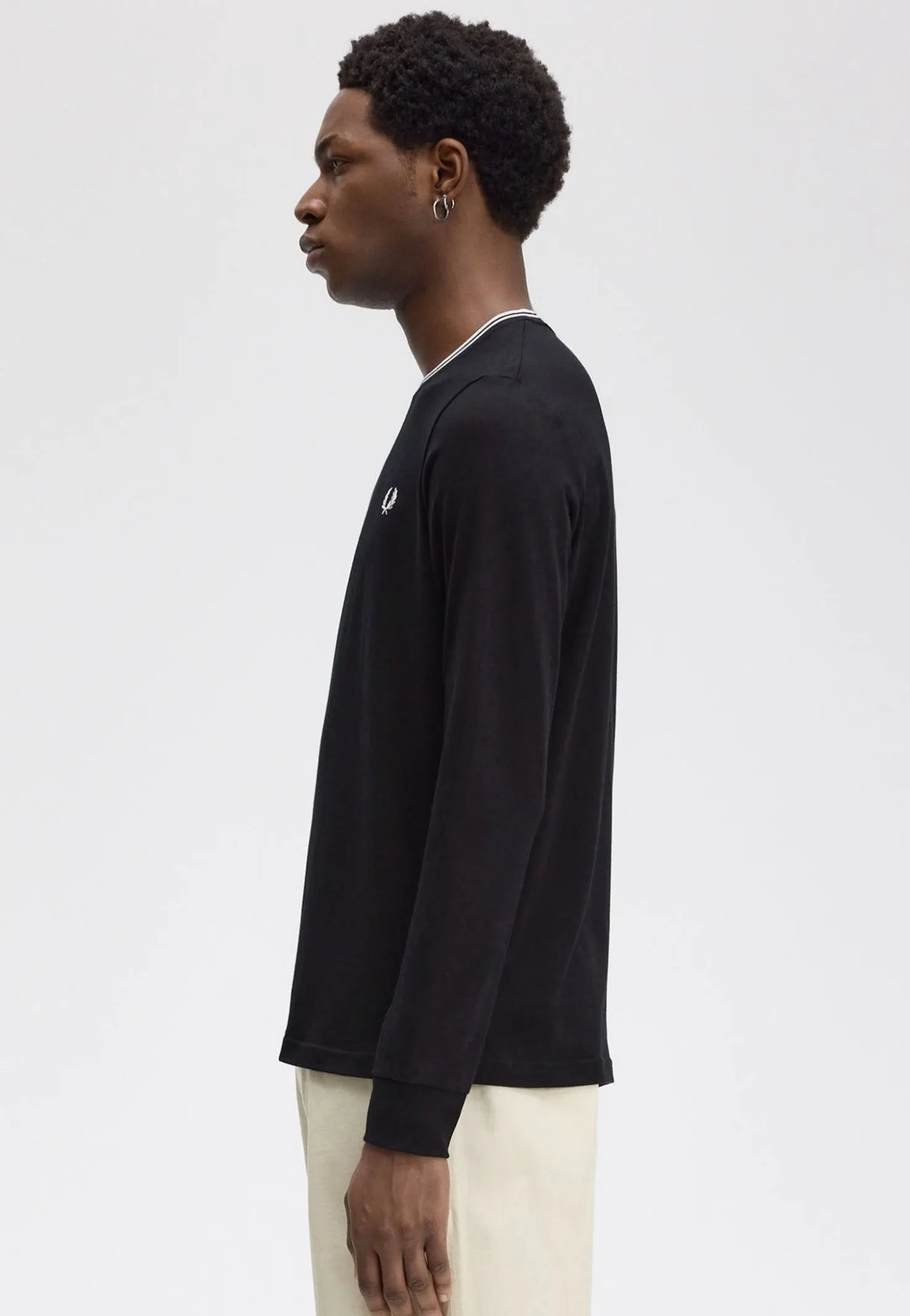 Fred Perry - Twin Tipped Black - Longsleeve
