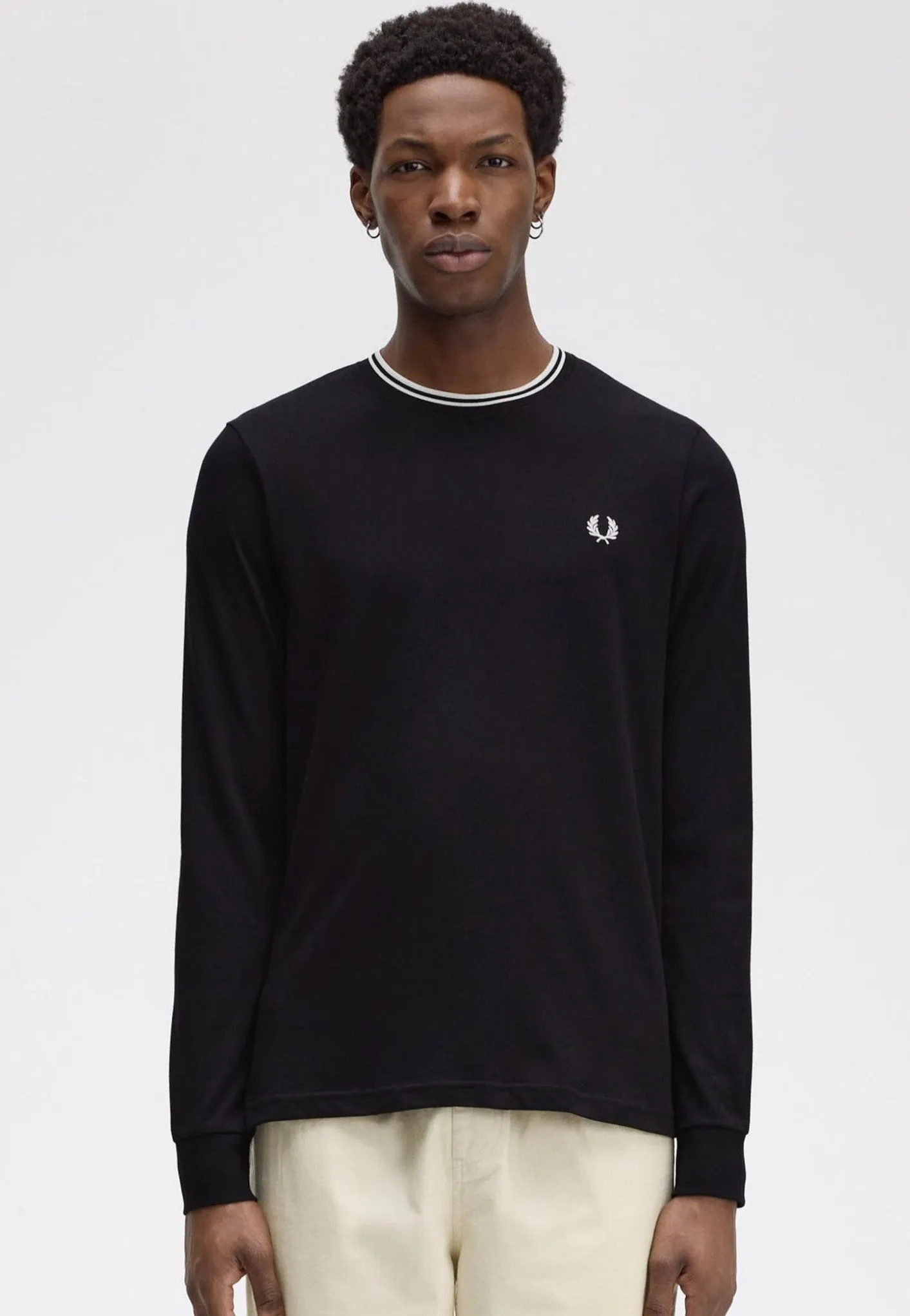 Fred Perry - Twin Tipped Black - Longsleeve