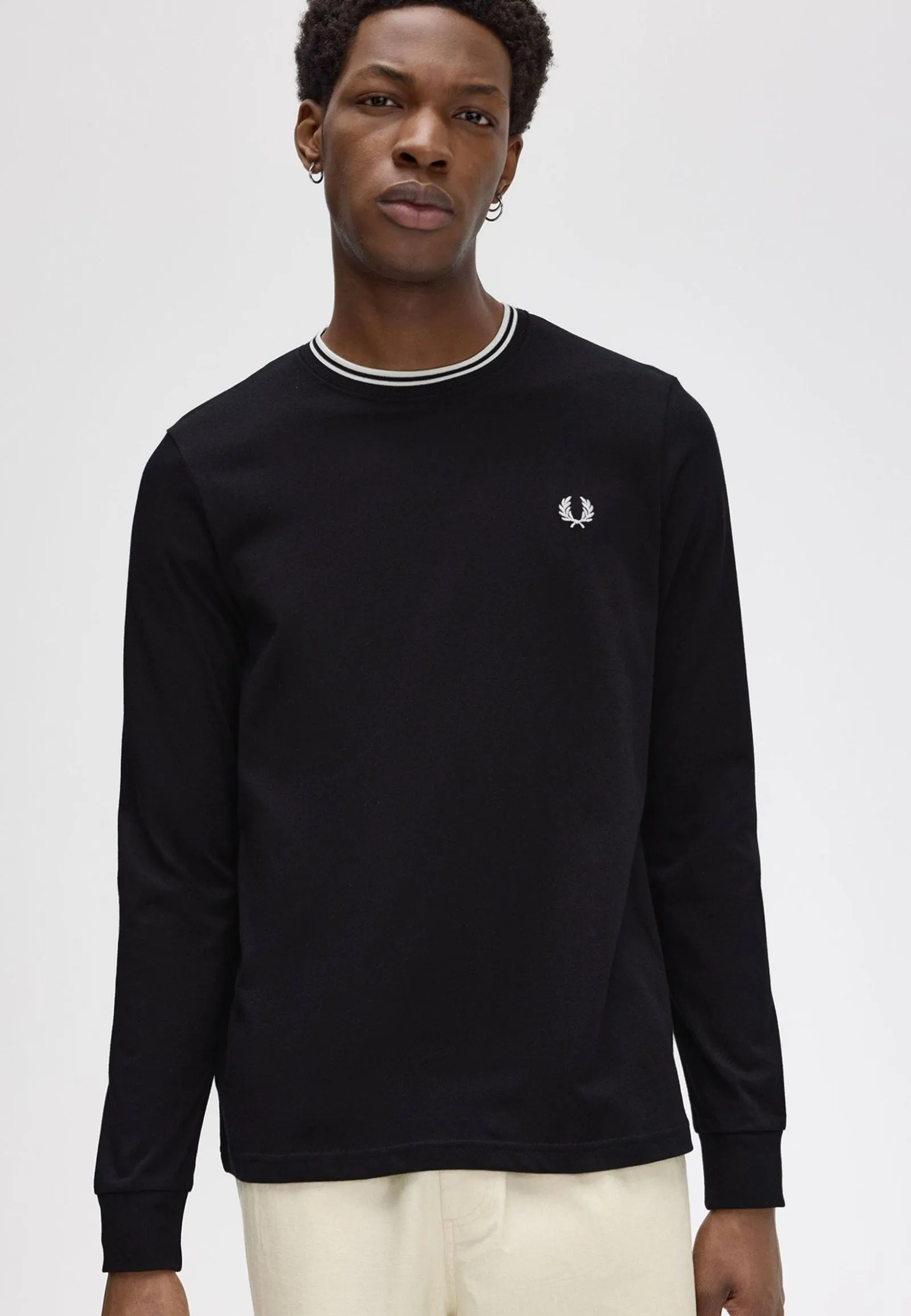 Fred Perry - Twin Tipped Black - Longsleeve