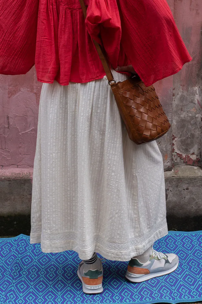 FRNCH Akane Cream Maxi Skirt