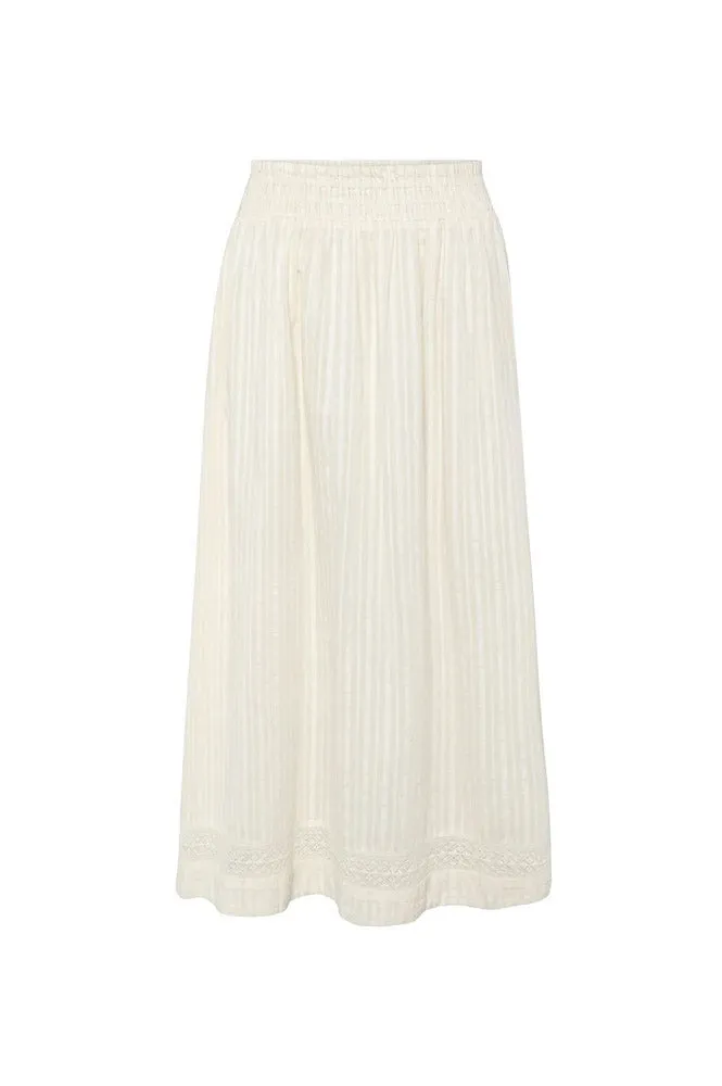 FRNCH Akane Cream Maxi Skirt