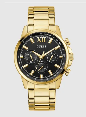 Gold Black Dial Walker Watch Guess