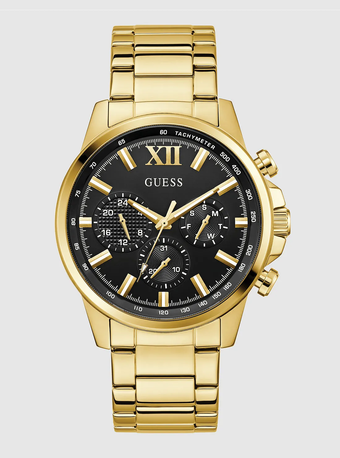 Gold Black Dial Walker Watch Guess